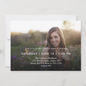 Elegant Sweet 16 2-zijdig Foto Birthday Party Kaart (Achterkant)