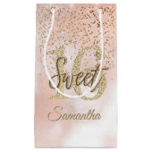Elegant Sweet 16 Birthday Blush Pink Gold Glitter Klein Cadeauzakje (Voorkant)