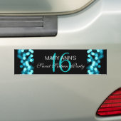 Elegant Sweet 16 Birthday Hollywood Glam Turquoise Bumpersticker (Op auto)