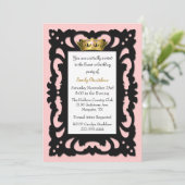 Elegant Sweet 16 Birthday Party Invitation Kaart (Staand voorkant)