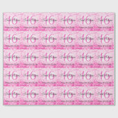 Elegant Sweet 16 Birthday Pink Glitter Lights Cadeaupapier (Vlak)