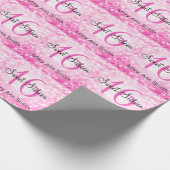 Elegant Sweet 16 Birthday Pink Glitter Lights Cadeaupapier (Hoek)