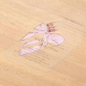 Elegant Sweet 16 Blush Pink Birthday  Acryl Uitnodigingen (Laagn)