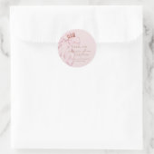 Elegant Sweet 16 Blush Pink Birthday  Ronde Sticker (Tas)