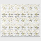 Elegant Sweet 16 Faux Gold Foil Glitter Lights Cadeaupapier (Vlak)