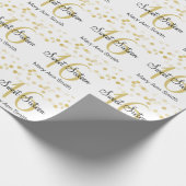 Elegant Sweet 16 Faux Gold Foil Glitter Lights Cadeaupapier (Hoek)