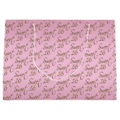 Elegant Sweet 16 in Roze en Gold Groot Cadeauzakje (Voorkant)