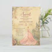 Elegant Sweet 16 Prinses Verjaardag Kaart (Staand voorkant)