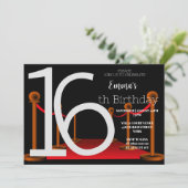 Elegant Sweet 16 Red Black Carpet Hollywood Kaart (Staand voorkant)