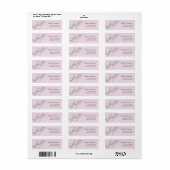Elegant Sweet 16 Return Address Label in Bleek Roz (Full Sheet)