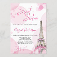 Elegant Sweet 16 Roze Wit Parijs Verjaardag