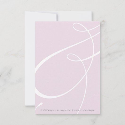 Elegant Sweet 16 RSVP in Bleek Roze (Achterkant)