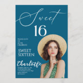 Elegant Sweet 16 Save the Date Birthday Kaart (Voorkant)