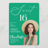 Elegant Sweet 16 Save the Date Birthday Kaart (Voorkant)