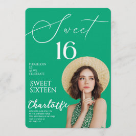 Elegant Sweet 16 Save the Date Birthday Kaart