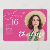 Elegant Sweet 16 Save the Date Birthday Kaart (Voorkant)