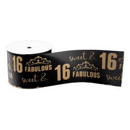 Elegant Sweet 16 Typografie Grosgrain Lint