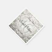 Elegant Sweet 16 Verjaardag Zilveren Glitter Light Servetten (Hoek)