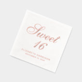 Elegant Sweet 16 verjaardagsfeestje Folie Servetten (Links)