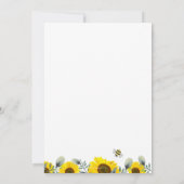 Elegant Sweet As Can Bee Zonnebloemen Baby shower Kaart (Achterkant)