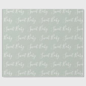 Elegant Sweet Baby Sage Green Cadeaupapier (Vlak)
