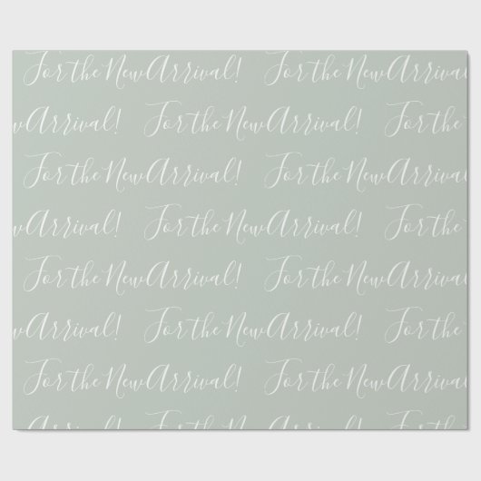 Elegant Sweet Baby Sage Green New Arrival Cadeaupapier (Vlak)