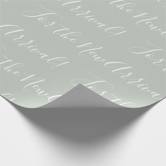 Elegant Sweet Baby Sage Green New Arrival Cadeaupapier (Hoek)