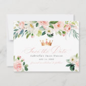 Elegant Sweet Blush Bloemzoet 16 Save the Date Kaart (Voorkant)