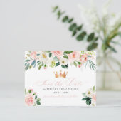 Elegant Sweet Blush Bloemzoet 16 Save the Date Kaart (Staand voorkant)