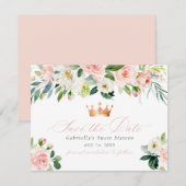 Elegant Sweet Blush Bloemzoet 16 Save the Date Kaart (Voorkant / Achterkant)