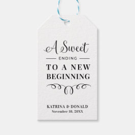 Elegant Sweet die eindigt op een nieuwe bruiloft F Cadeaulabel