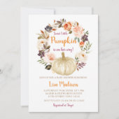 Elegant Sweet Little Pumpkin Baby shower Kaart (Voorkant)
