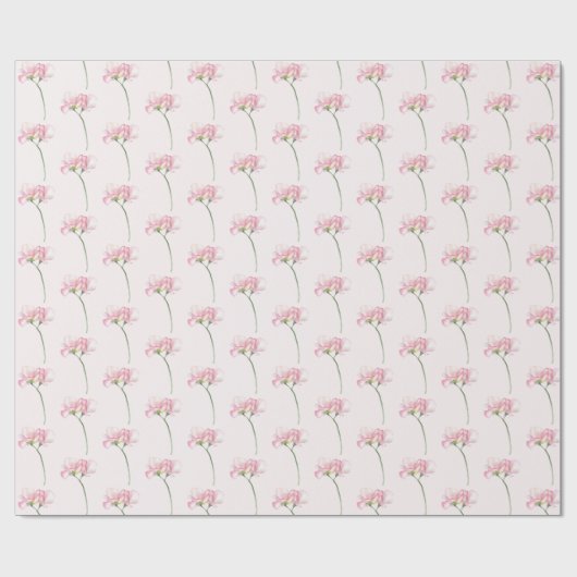Elegant Sweet Pea Floral Pattern Cadeaupapier (Vlak)