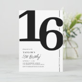 Elegant Sweet Sixteen 16e verjaardag Kaart (Staand voorkant)