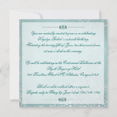 Elegant Sweet Sixteen - Fotouitnodiging - Blauwgro Kaart (Achterkant)