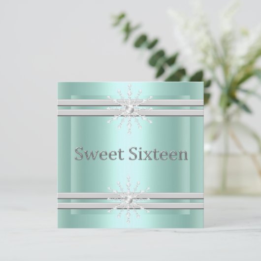 ELEGANT SWEET SIXTEEN INVITATION BY MUMSBUBSNGRUBS KAART (Staand voorkant)