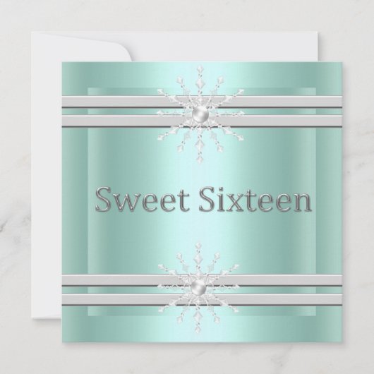 ELEGANT SWEET SIXTEEN INVITATION BY MUMSBUBSNGRUBS KAART (Voorkant)