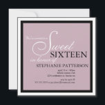 Elegant Sweet Sixteen Lavender Paarse Uitnodiging<br><div class="desc">Een prachtig elegante partijuitnodiging in een  schaduw van paars.</div>