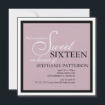 Elegant Sweet Sixteen Lavender Paarse Uitnodiging<br><div class="desc">Een prachtig elegante partijuitnodiging in een  schaduw van paars.</div>