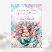 Elegant Sweet Slapen Zeemeermin Baby shower Kaart