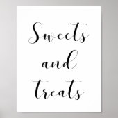 Elegant Sweets and behandelt trouwbord Poster (Voorkant)