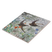 Elegant Swifts Spring Vlucht Tegeltje (Zijkant)