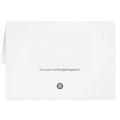 Elegant Swirl Black and White Monogram Note Kaart (Achterkant Horizontaal)