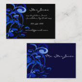 Elegant Swirl Blue Visitekaartje (Voorkant / Achterkant)