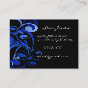 Elegant Swirl Blue Visitekaartje