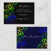 Elegant Swirl Blue Visitekaartje - (Voorkant / Achterkant)