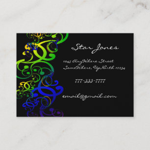 Elegant Swirl Blue Visitekaartje -