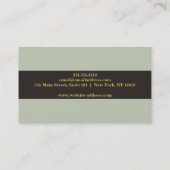 Elegant Swirl Floral Vine Border Interior Designer Visitekaartje (Achterkant)