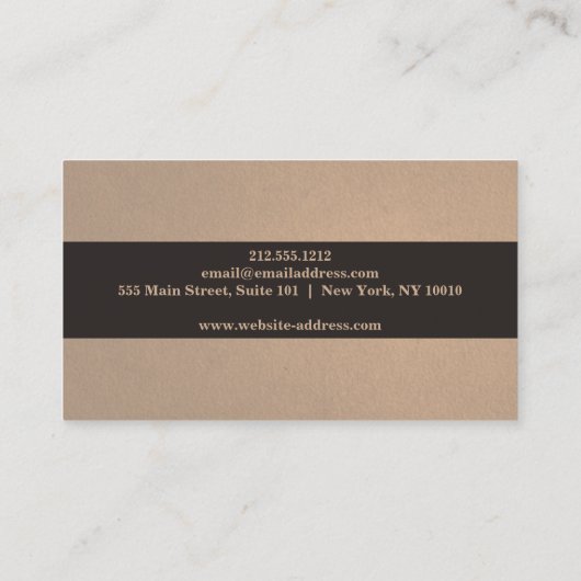 Elegant Swirl Floral Vine Border Interior Designer Visitekaartje (Achterkant)