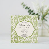 Elegant Swirl Holiday - Uitnodiging voor kerstfees (Staand voorkant)